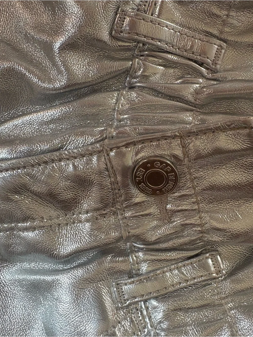 Women’s Metallic Silver Jeans - Shiny Silver Fashion Jeans